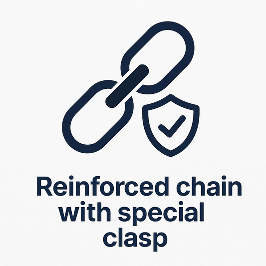 Reinforced chain with special clasp